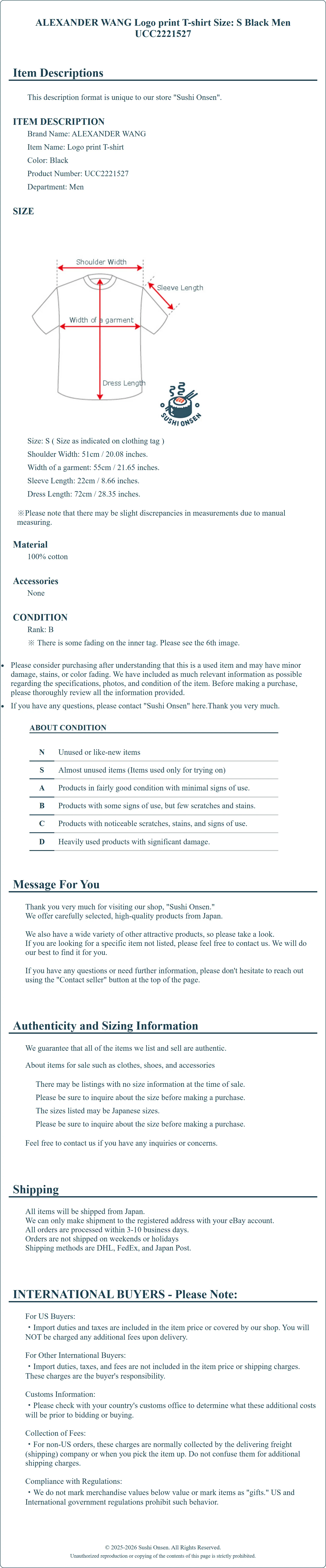 Product Details for Sushi Onsen