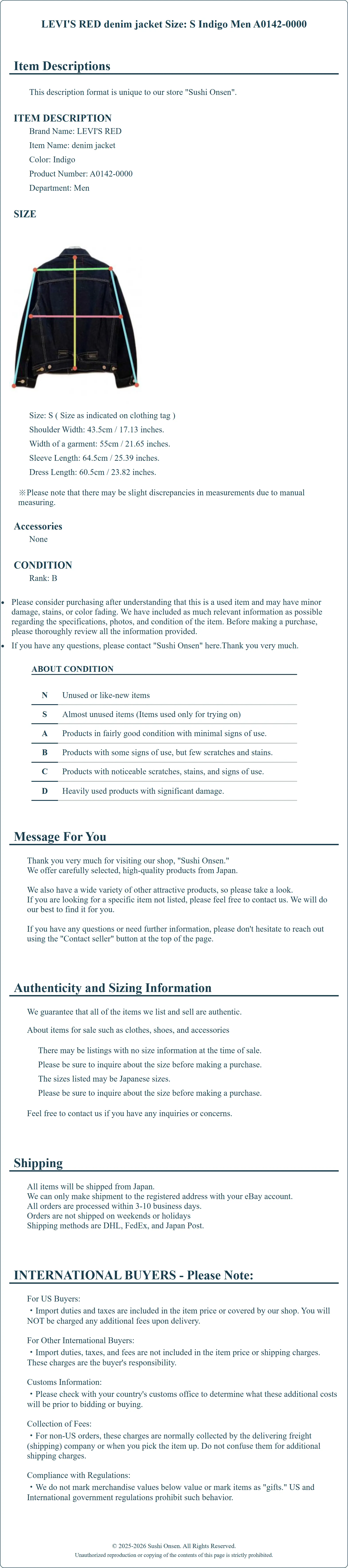 Product Details for Sushi Onsen