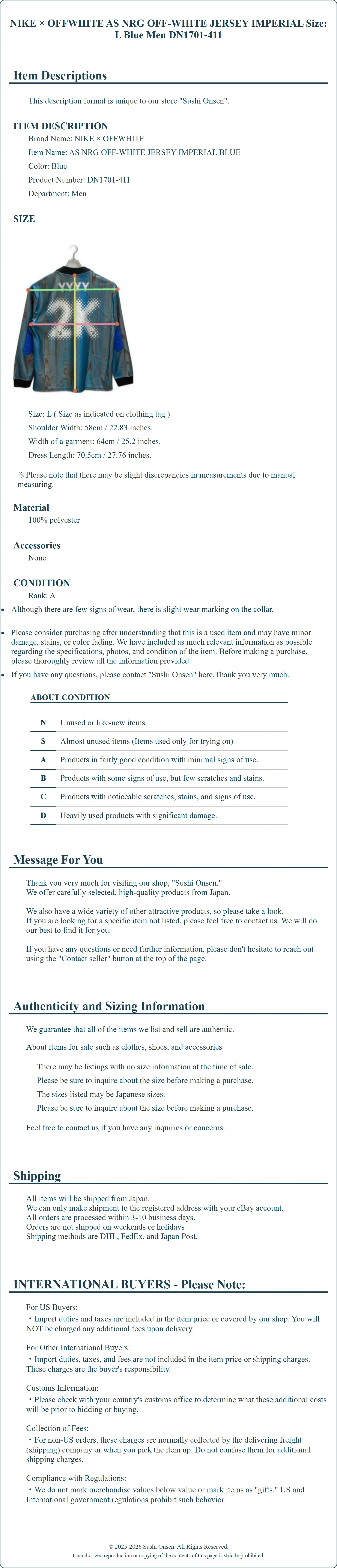 Product Details for Sushi Onsen