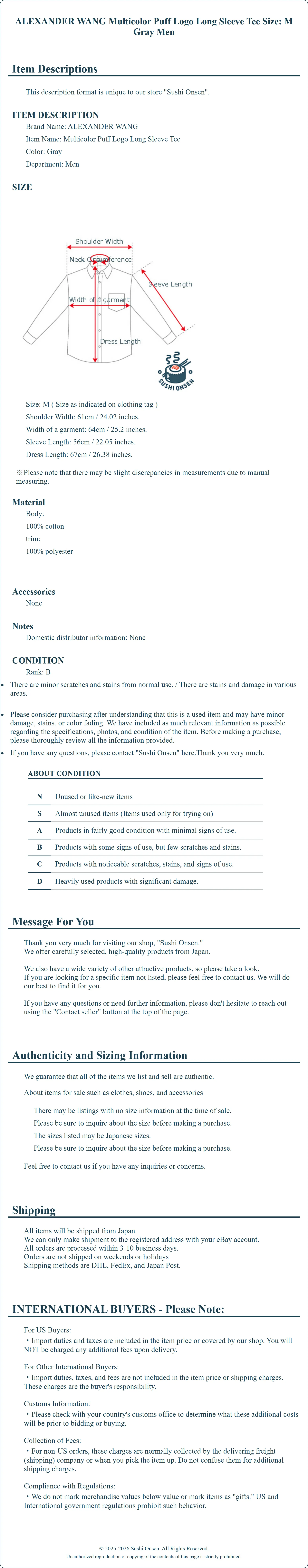 Product Details for Sushi Onsen