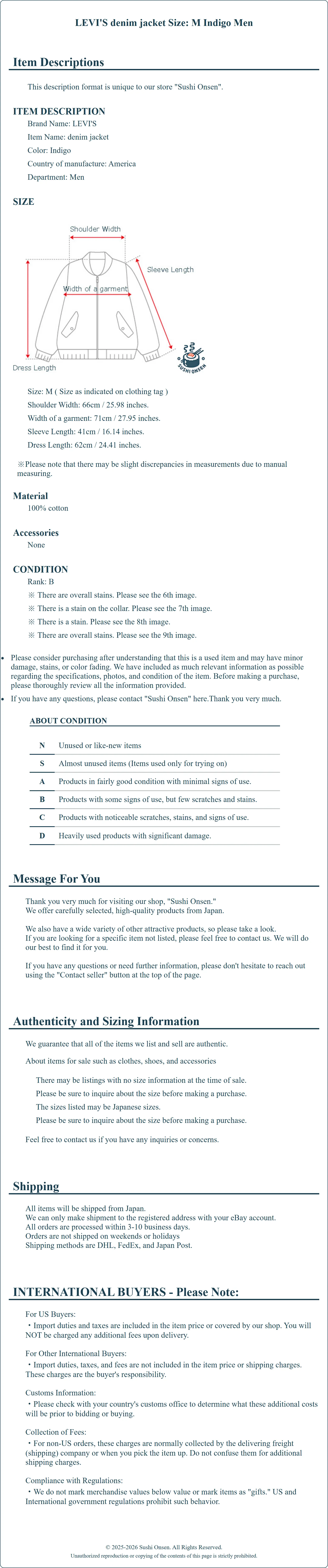 Product Details for Sushi Onsen