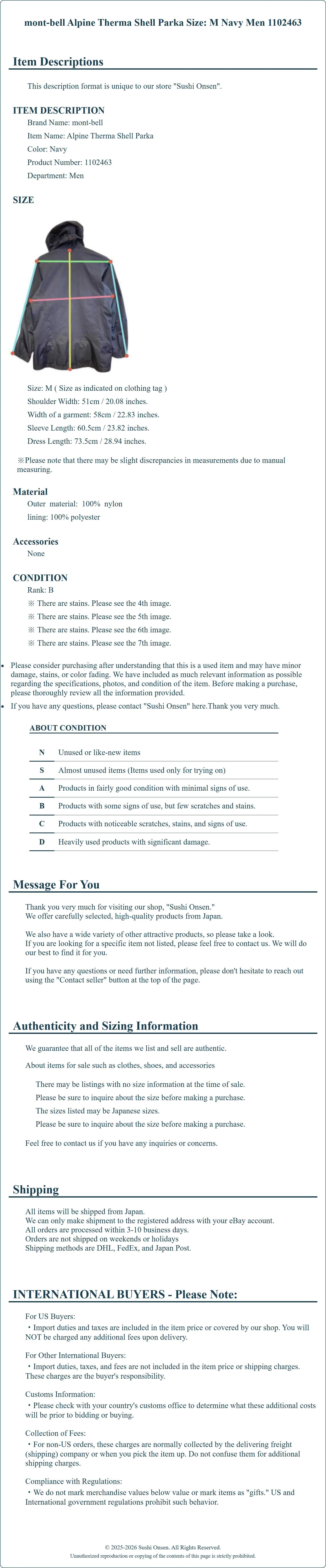 Product Details for Sushi Onsen
