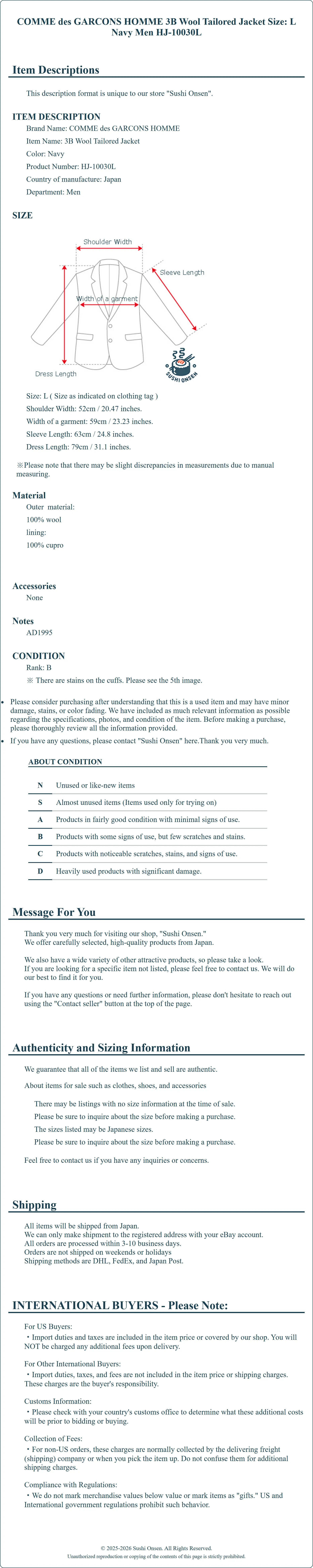 Product Details for Sushi Onsen