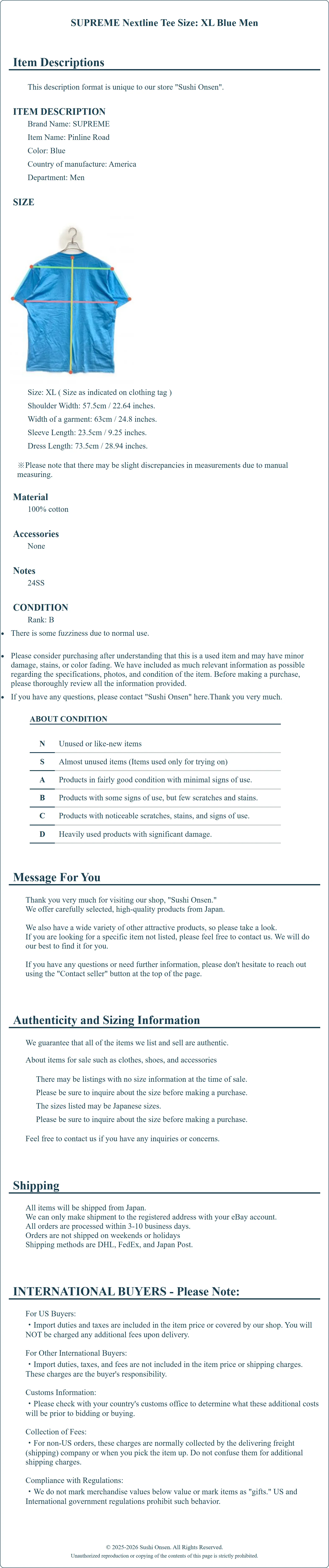 Product Details for Sushi Onsen
