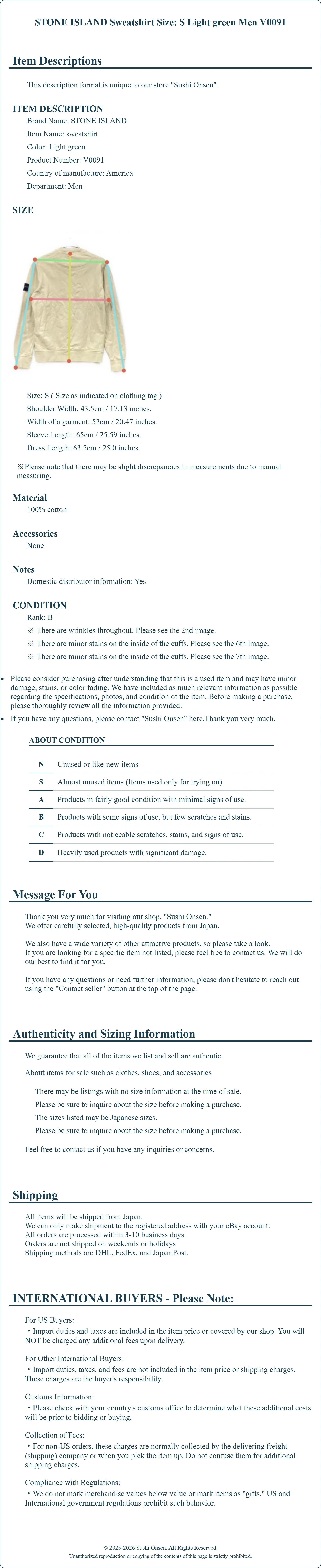 Product Details for Sushi Onsen