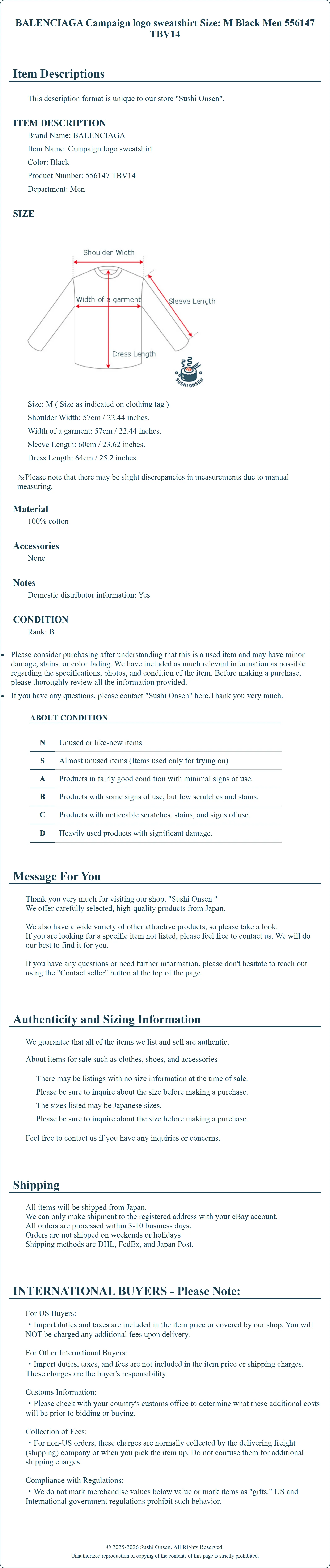 Product Details for Sushi Onsen