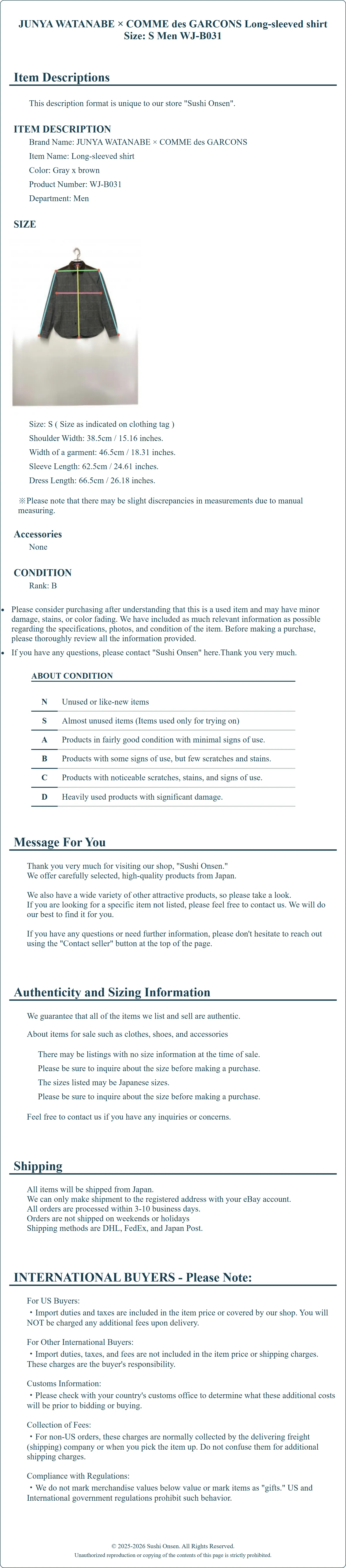 Product Details for Sushi Onsen