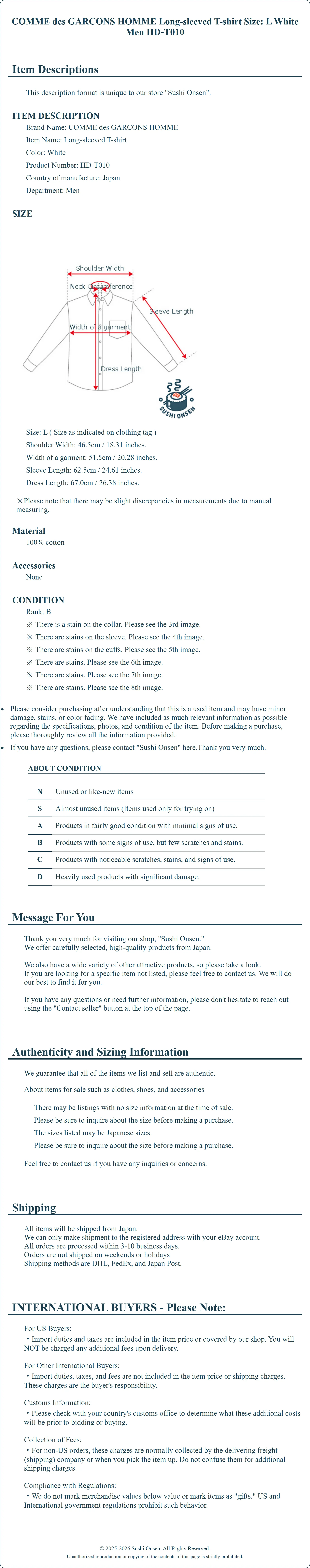 Product Details for Sushi Onsen