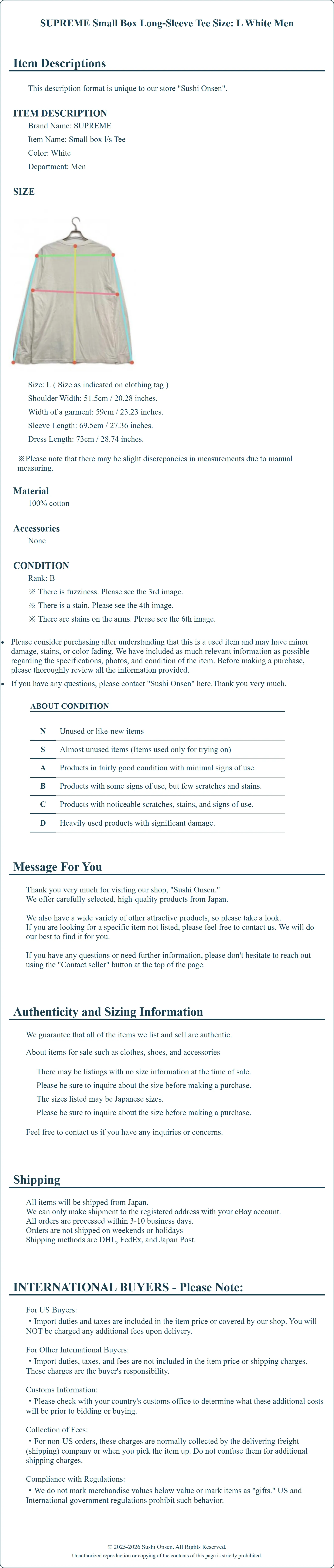Product Details for Sushi Onsen