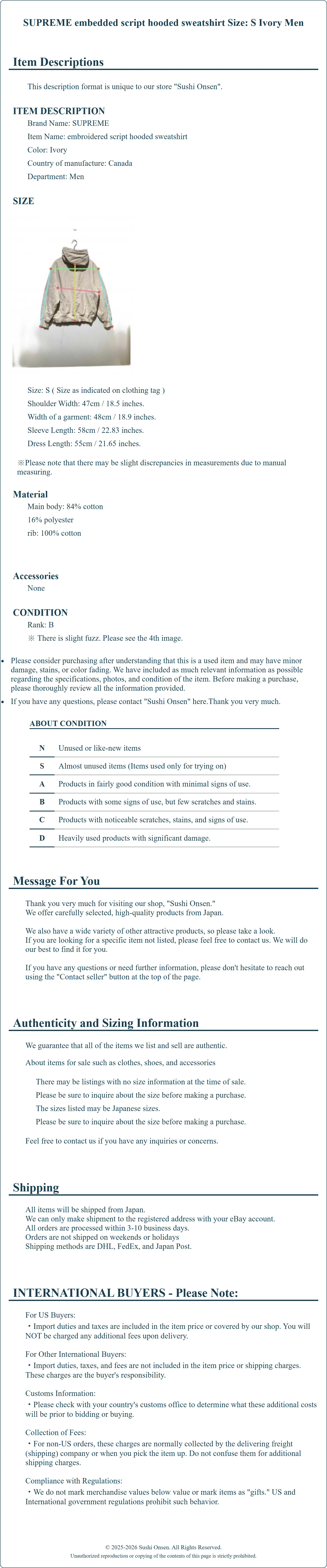 Product Details for Sushi Onsen