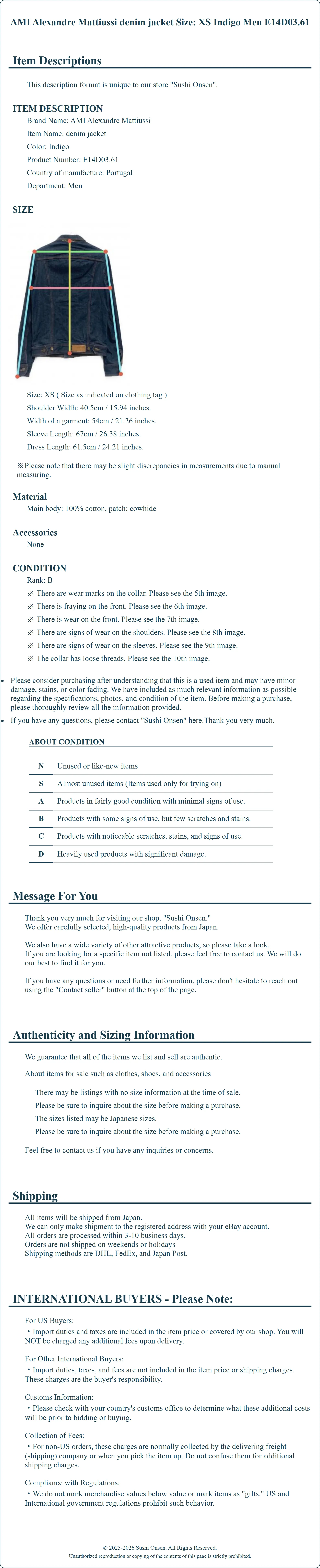 Product Details for Sushi Onsen
