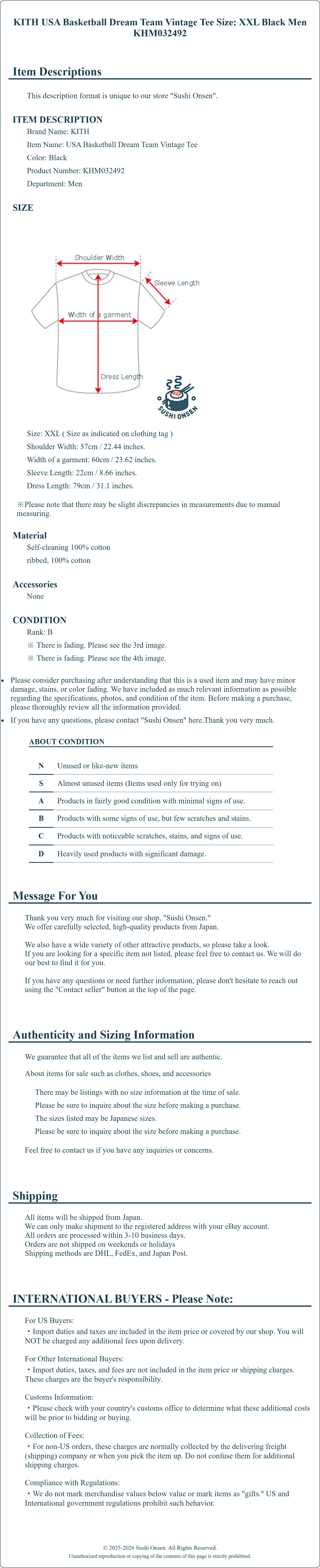 Product Details for Sushi Onsen