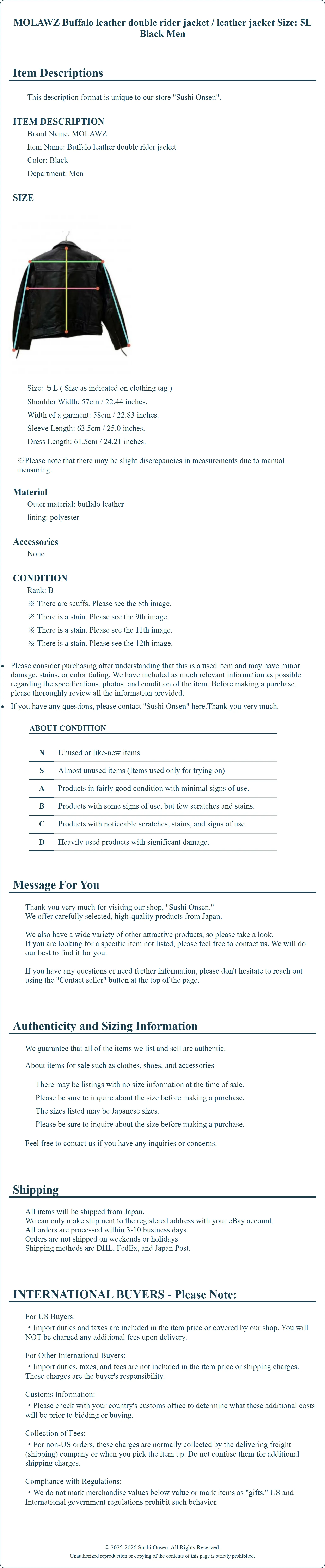 Product Details for Sushi Onsen