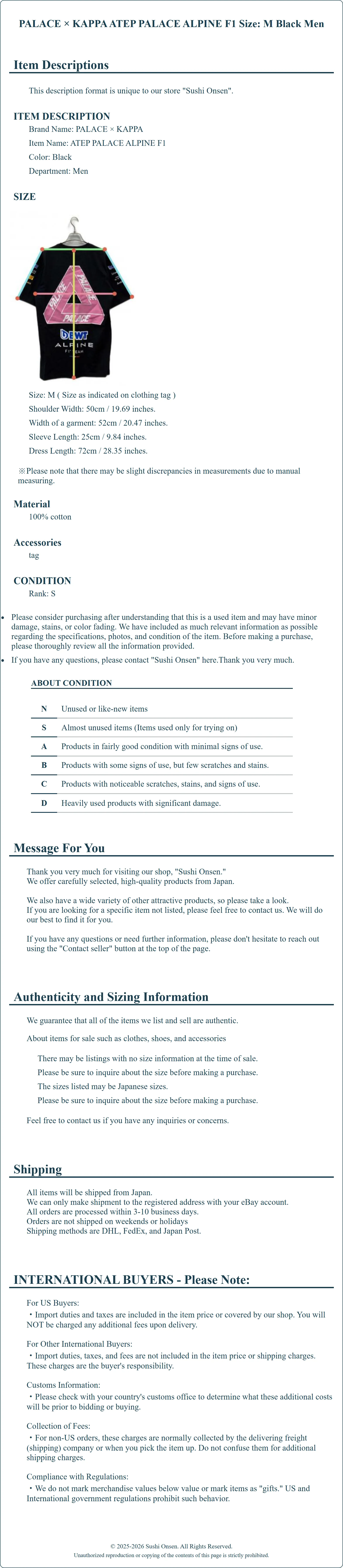 Product Details for Sushi Onsen