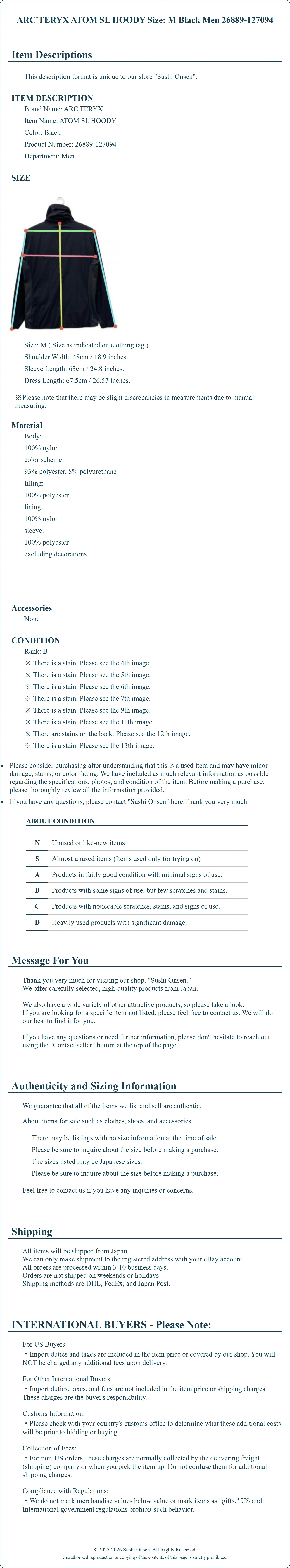 Product Details for Sushi Onsen