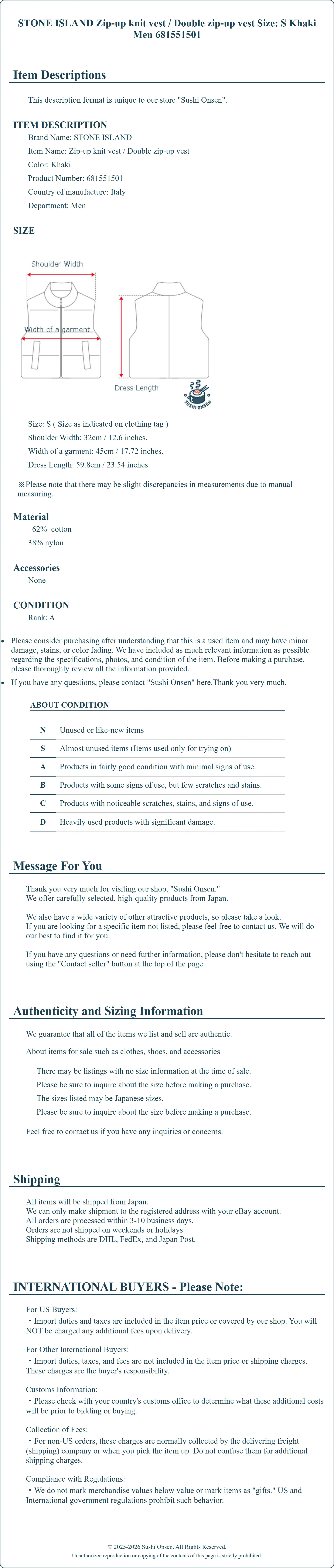 Product Details for Sushi Onsen