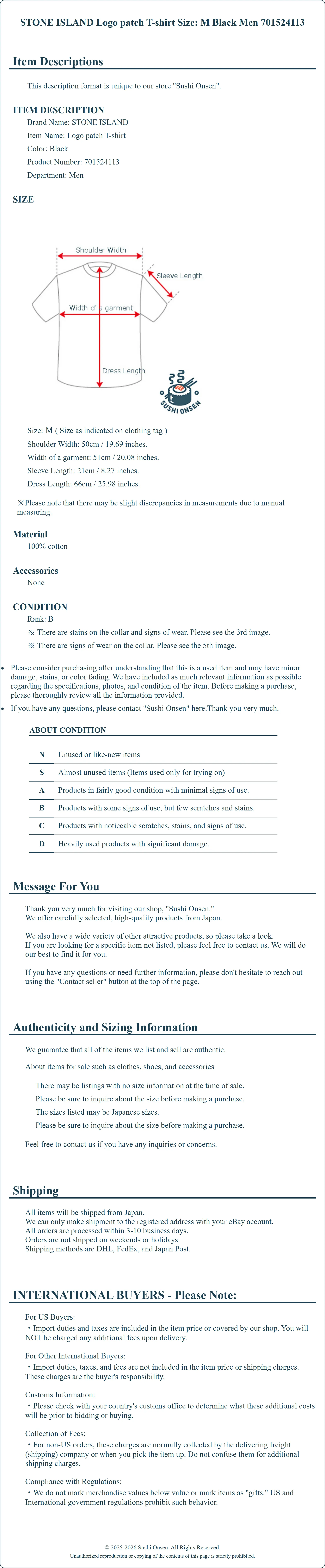 Product Details for Sushi Onsen