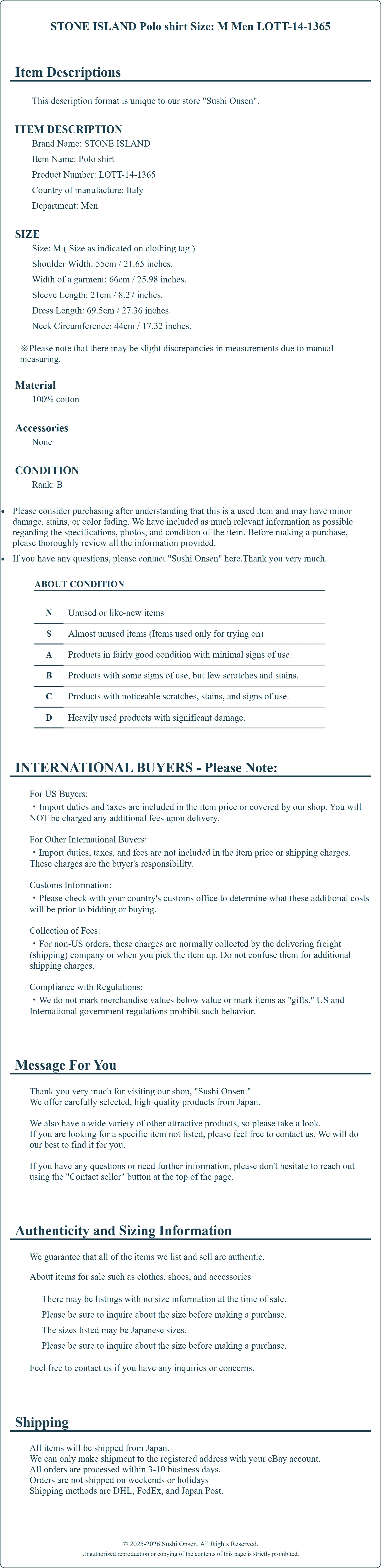 Product Details for Sushi Onsen
