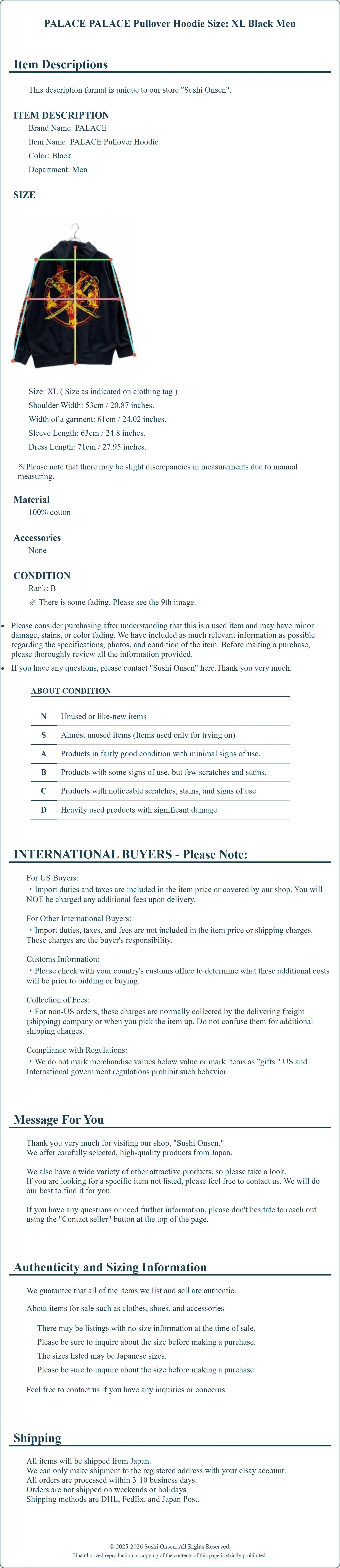 Product Details for Sushi Onsen