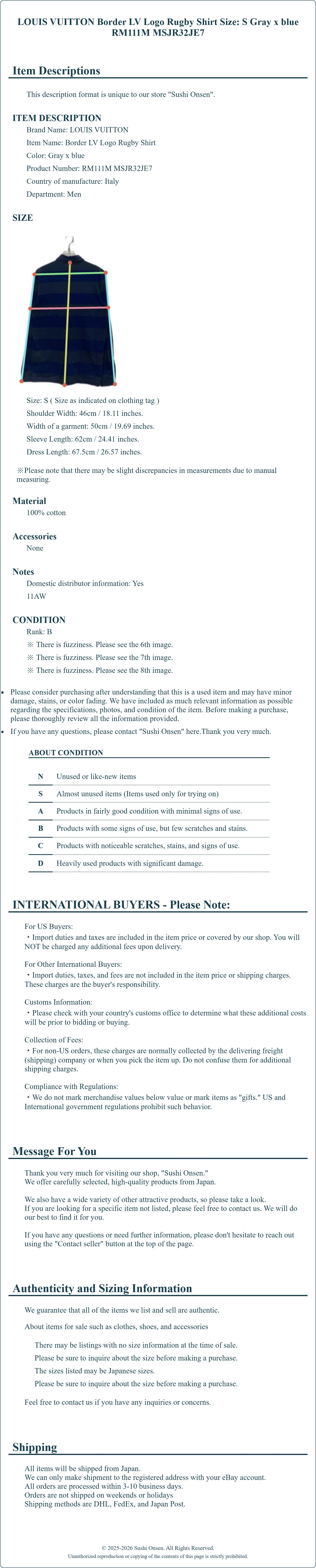 Product Details for Sushi Onsen