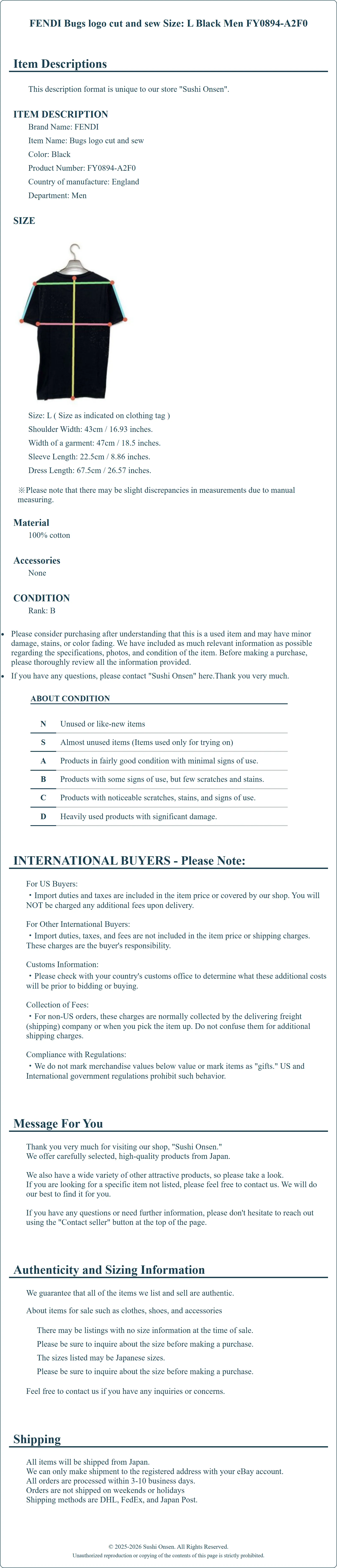 Product Details for Sushi Onsen