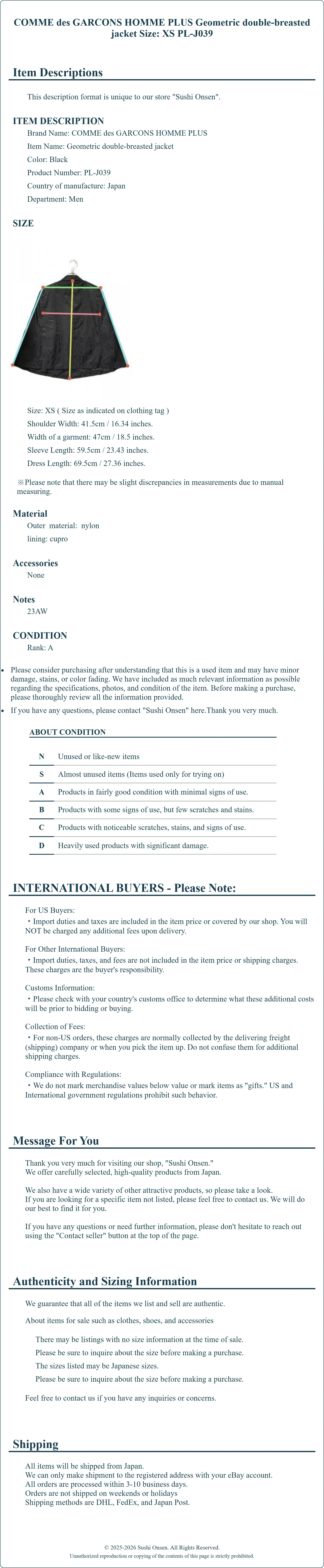 Product Details for Sushi Onsen