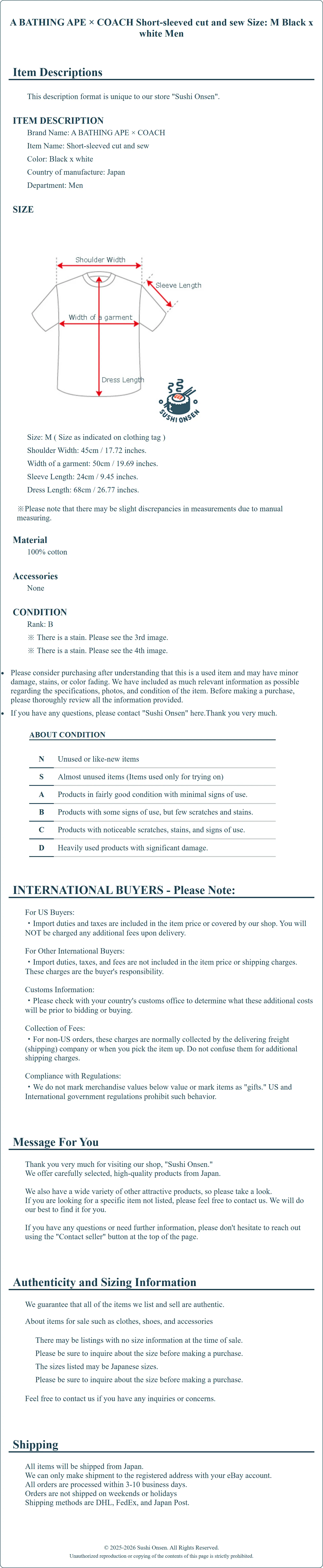 Product Details for Sushi Onsen