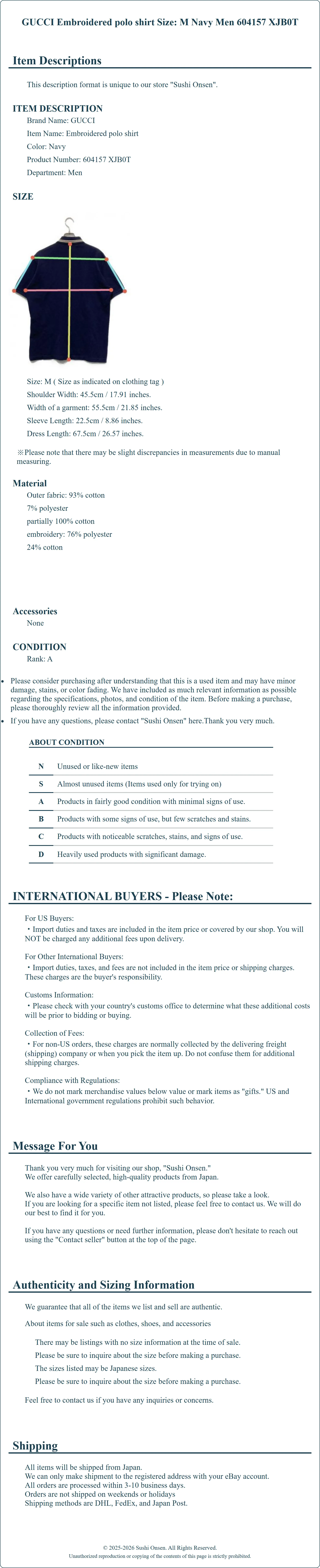 Product Details for Sushi Onsen