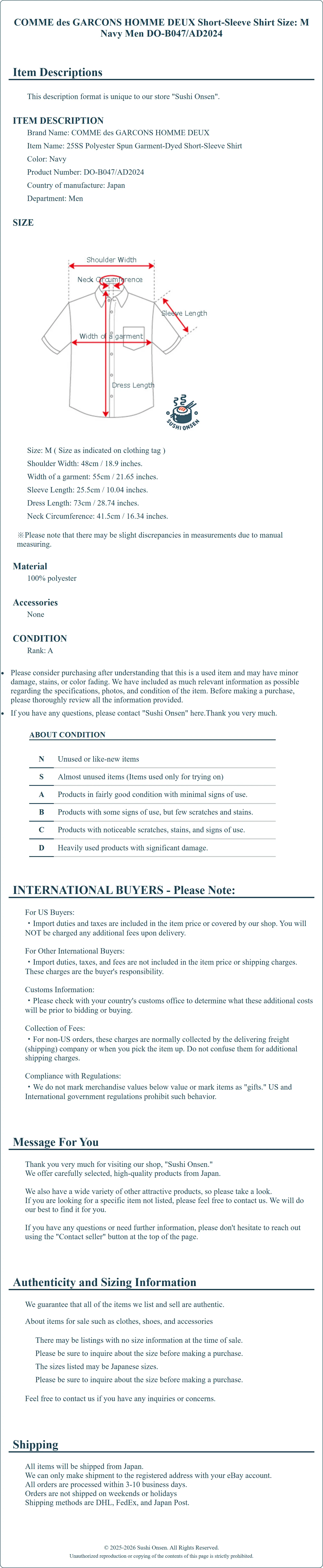 Product Details for Sushi Onsen